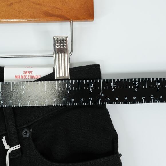 Lucky Brand Jeans Womens 0/25 (27x30.5) Black Sweet Mid Rise Straight Ankle New - Picture 13 of 16